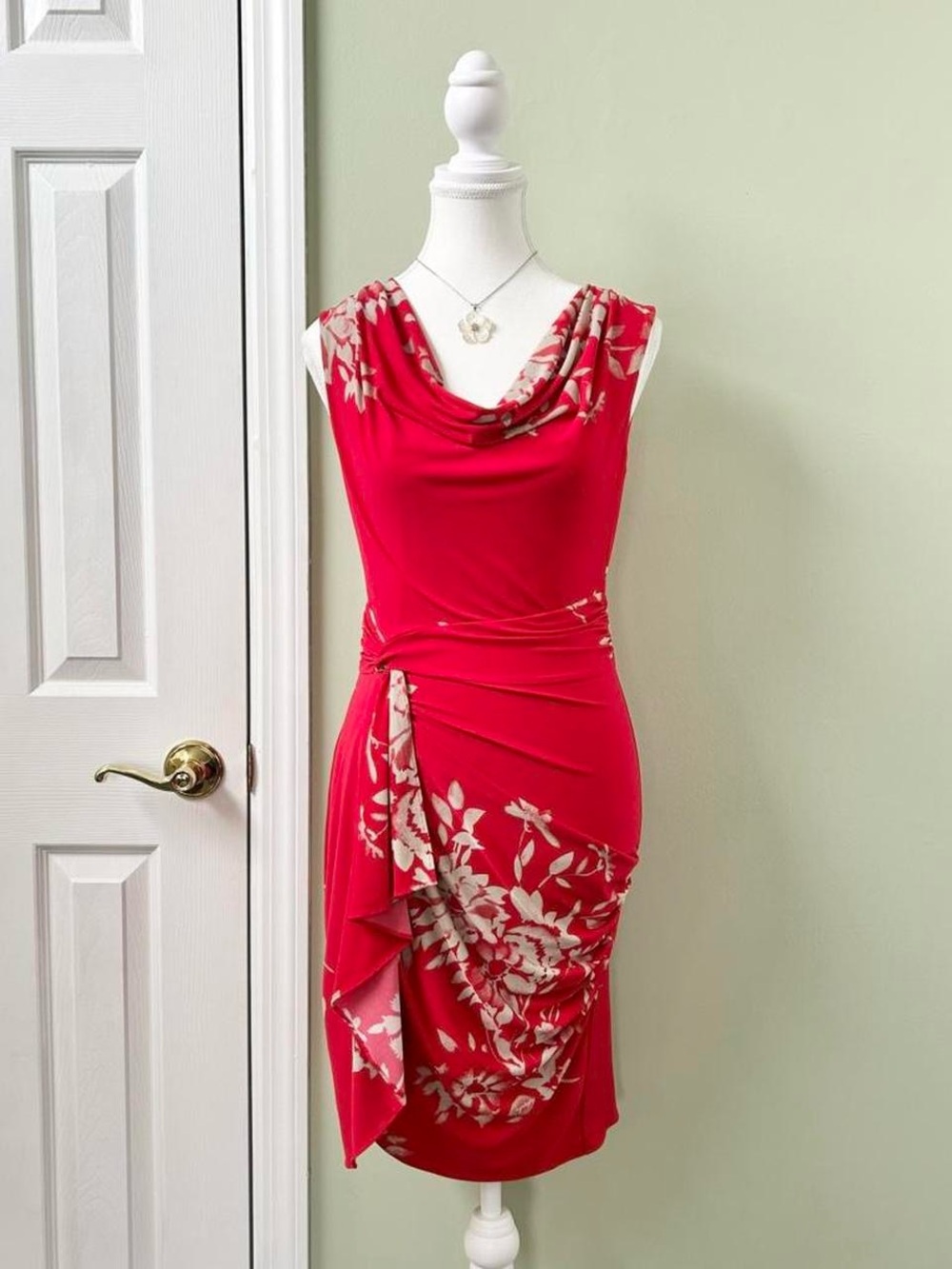Midi cowl neck dress